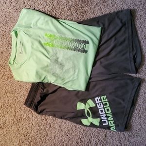 Under armour tshirt shorts set